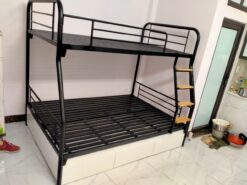 Giường sắt tầng 1m4/1m2 có hộc- GT 72