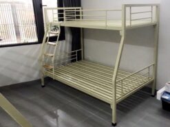 Giường tầng sắt hộp 40 màu kem rộng 1m2 - GT 40
