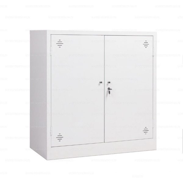 Tủ sắt 2 cánh dáng thấp màu trắng QP-15