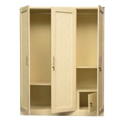 Tủ Sắt Đựng Quần Áo 3 Buồng Kem QP05